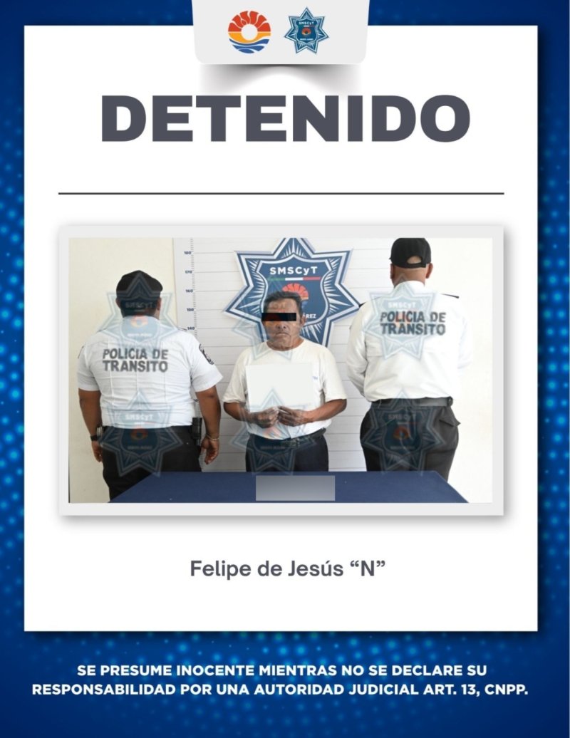 DETIENEN A CONDUCTOR DEL SERVICIO PÚBLICO TRAS INTENTO DE SOBORNO A AGENTES DE TRÁNSITO