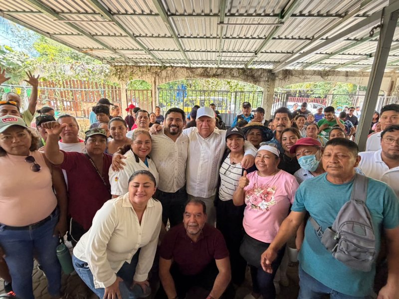 En asamblea informativa en Tres Reyes, Rafa Marín fortalece llamado a la defensa de la soberanía nacional durante proceso interno de Morena.