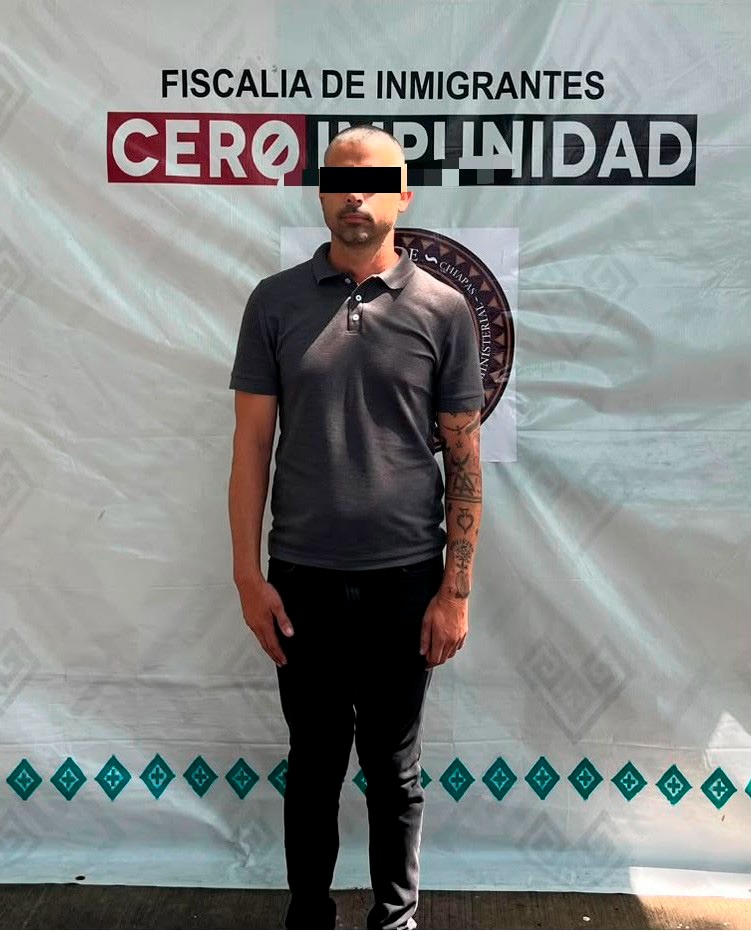 Fiscalías de Quintana Roo y Chiapas capturan, en Tapachula, a un sujeto por feminicidio.