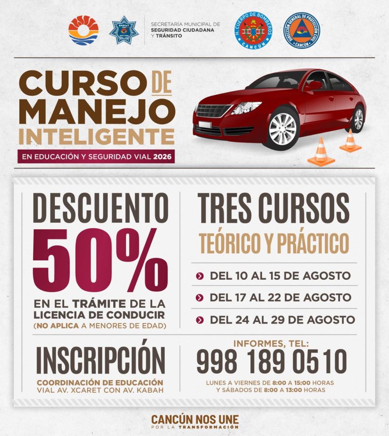 NUEVAS FECHAS DEL CURSO “MANEJO INTELIGENTE 2026”