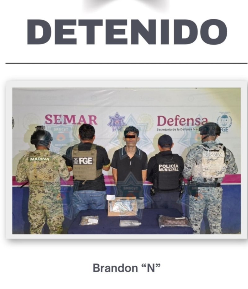 DETIENEN A MASCULINO POR PRESUNTOS DELITOS CONTRA LA SALUD