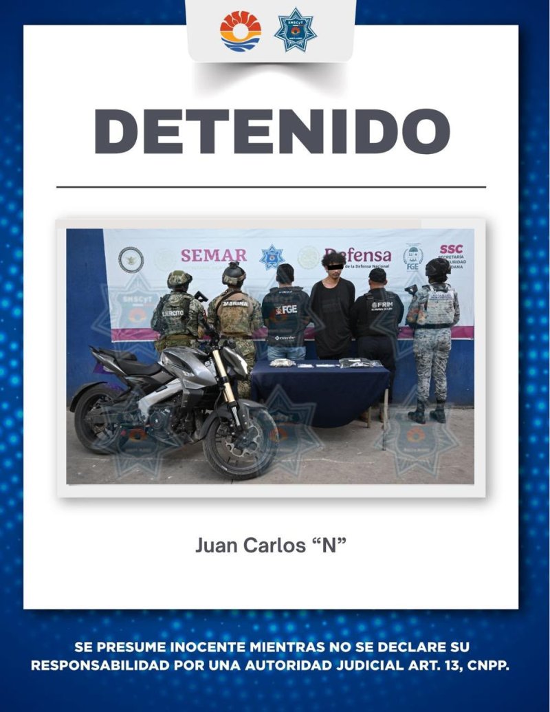 DETIENEN A UN MASCULINO POR DELITOS CONTRA LA SALUD