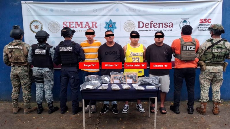 Cumplimenta FGE orden de aprehensión para cuatro sujetos por robo agravado en Cancún