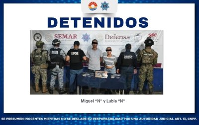 Operativo blindaje; detenidos con armas y narcóticos.