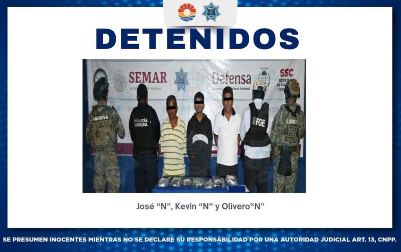 TRES DETENIDOS POR NARCOMENUDEO EN LA SM 254
